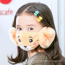 wholesale new children cartoon cute ear plush bear students 2 in 1 thermal